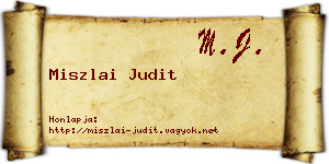 Miszlai Judit névjegykártya